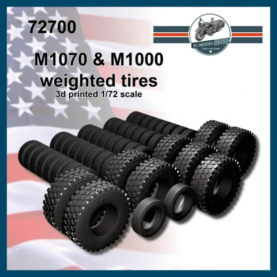 FC Model Trend 72700 1/72 Oshkosh M1070 and M1000 Trailer Weighted Tyres - Military Vehicles & Tanks