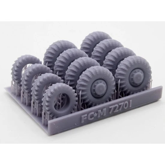 FC Model Trend 72701 1/72 MAZ 537G and CHMZAP 5247G Trailer Wheels - Military Vehicles & Tanks