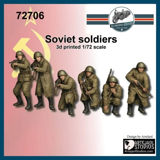 FC Model Trend 72706 1/72 WWII Soviet Soldiers #2 (6 figures) - Model Figures