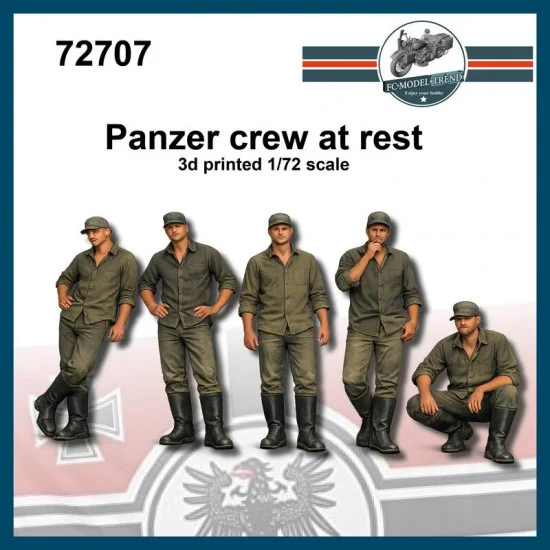FC Model Trend 72707 1/72 Panzer Crew At Rest (5 figures) - Model Figures