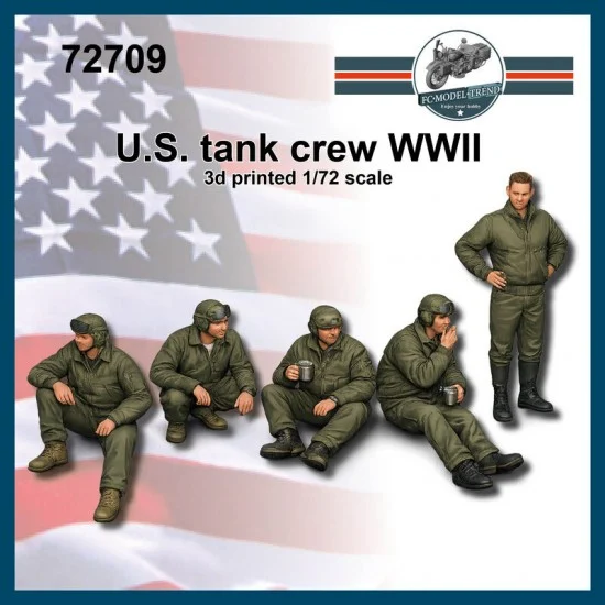 FC Model Trend 72709 1/72 WWII US Tank Crew (5 figures) - Model Figures
