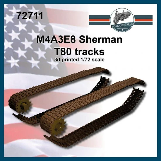 FC Model Trend 72711 1/72 M4A3E8 Sherman T80 Tracks - Military Vehicles & Tanks