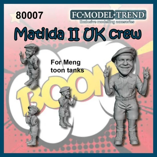 FC Model Trend 80007 Non-Scale British Matilda II Crew for Meng Chibi Tank Toon Series