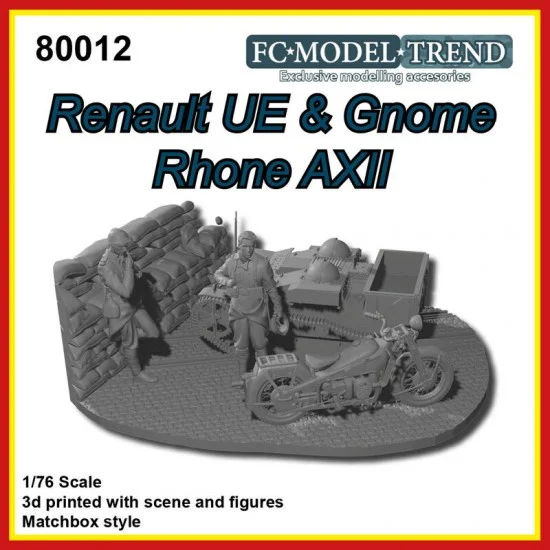FC Model Trend 80012 1/76 Renault UE & Gnome w/Diorama - Military Vehicles & Tanks