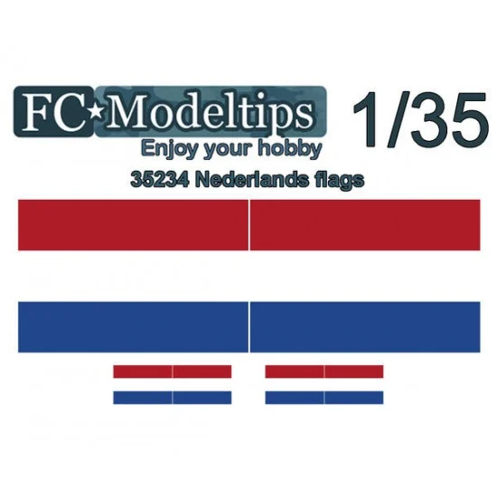 FC Model Trend C35734 Water-slide Decal for 1/35 Adaptable Flags Netherlands