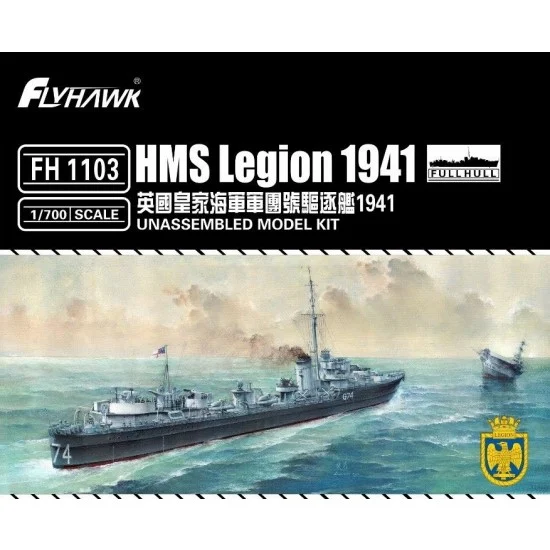 Flyhawk 1103 1/700 HMS Destroyer Legion 1941 - Model Ships & Boats