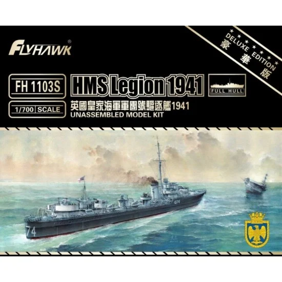 Flyhawk 1103S 1/700 HMS Destroyer Legion 1941 [Deluxe Edition] - Model Ships & Boats