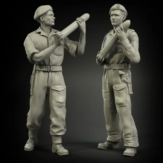 Panzer Art FI35-053 1/35 British RAC North Africa Loading 75mm Ammo Soldiers set