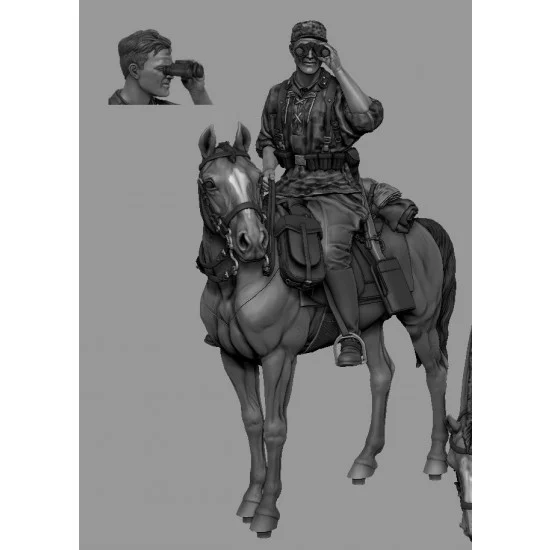 Panzer Art FI35-223 1/35 German Mounted Cavalryman, 8th Waffen-SS Division 'Florian Geyer'