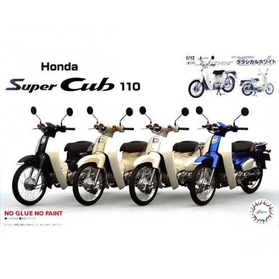 Fujimi 14182 1/12 Honda Super Cub110 #Classical White [B-NX-No1 EX-2]