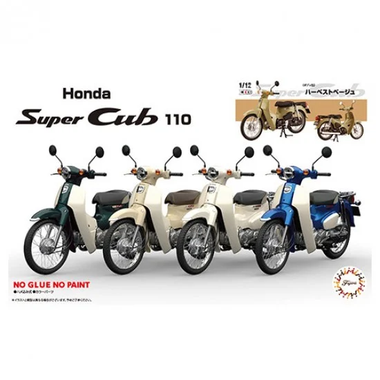 Fujimi 14189 1/12 Honda Super Cub110 Street Harvest Beige (B-NX-No1 EX-7)