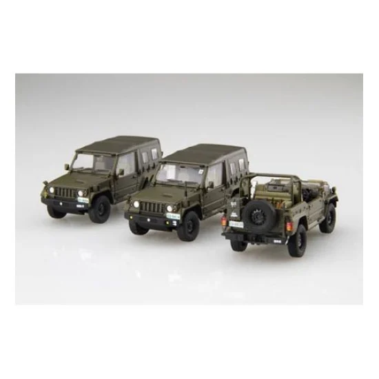 Fujimi 72328 1/72 JGSDF 1/2t Truck (for Army Unit) w/Painted Pedestal for Display [Mi12 EX1] - Military Vehicles & Tanks