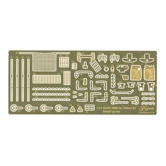 Fujimi 72335 1/72 Genuine Photo-Etched Parts for JGSDF Heavy Mortar Tractor/Mortier 120mmRT (Mi-207)