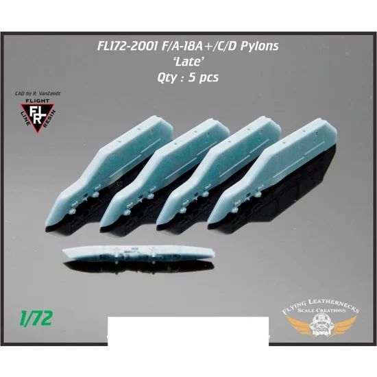 Flying Leathernecks FL172-2001 1/72 F/A-18C/D Pylons 'Late' (SUU-63C/A wing pylons and SUU-62C/A centerline pylon)