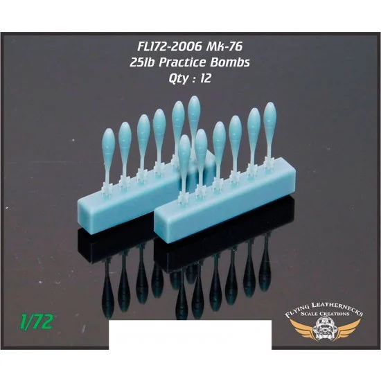 Flying Leathernecks FL172-2006 1/72 Mk-76 25lb Practice Bombs (12pcs)