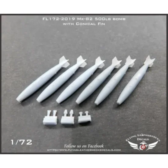 Flying Leathernecks FL172-2019 1/72 Mk-82 500lb Bomb with BSU-33 Tail Fin