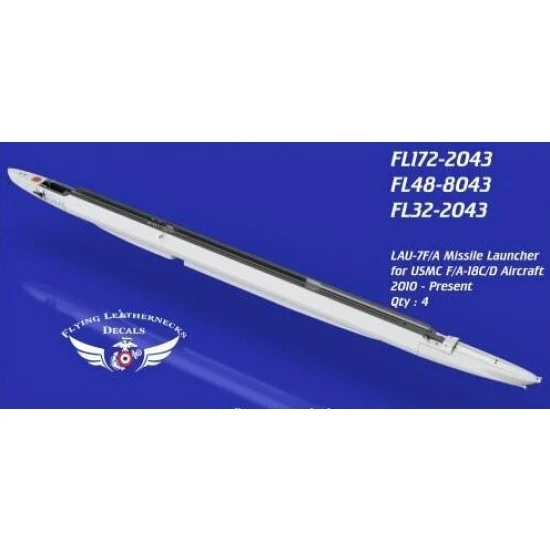 Flying Leathernecks FL172-2043 1/72 LAU-7F/A Missile Launcher for USMC F/A-18C/D 2008 to present day (4pcs)