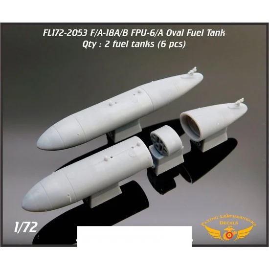 Flying Leathernecks FL172-2053 1/72 FPU-6/A Oval Fuel Tank for Early F/A-18A/B Hornet (FSD to 90's)