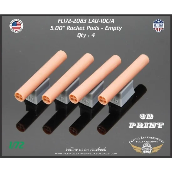 Flying Leathernecks FL172-2083 1/72 LAU-10C/A 5.00'' Rocket Launcher (Empty)