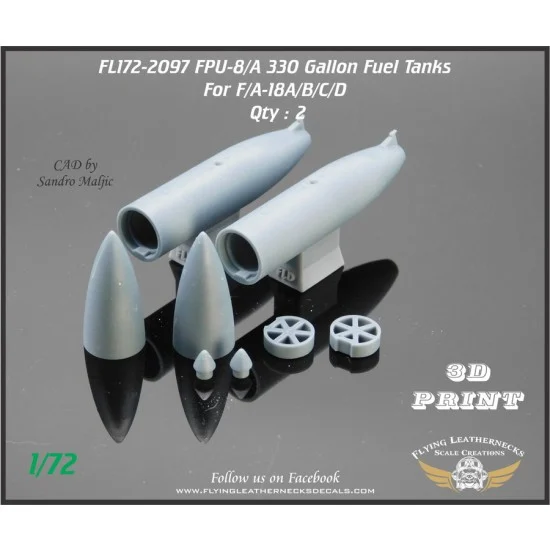 Flying Leathernecks FL172-2097 1/72 FPU-8/A 330 Gallon Fuel Tank for F/A-18A-D