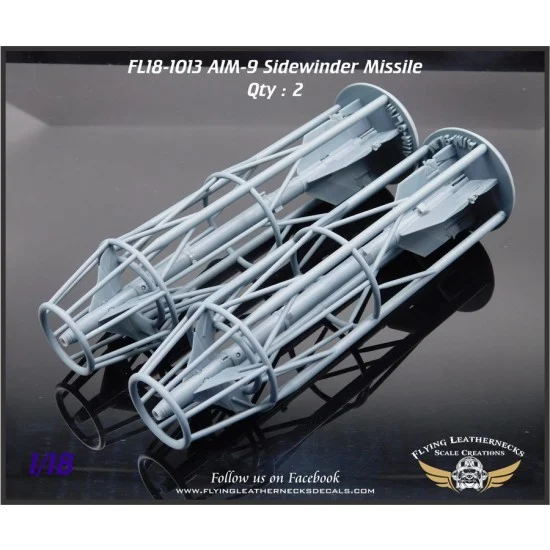 Flying Leathernecks FL18-1013 1/18 AIM-9 Sidewinder Missiles (2pcs)