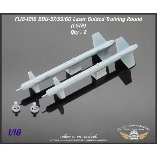 Flying Leathernecks FL18-1016 1/18 BDU-57/59/60 Laser Guided Training Round (2pcs)