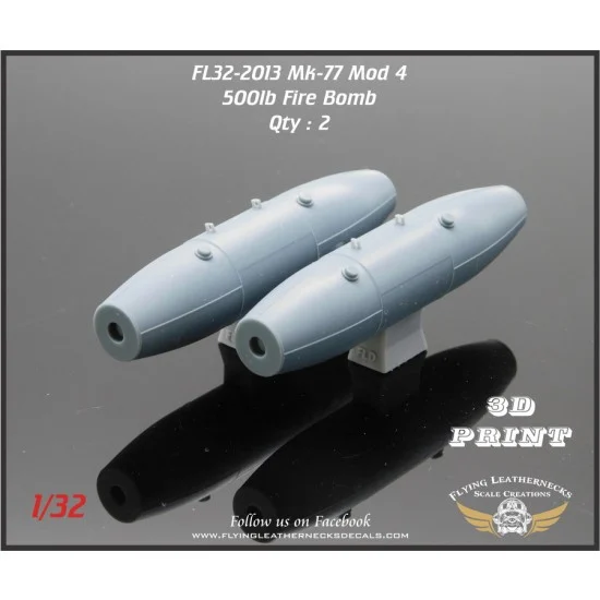 Flying Leathernecks FL32-2013 1/32 Mk-77 Fire Bombs (2) with stencil decals from AOA (2)