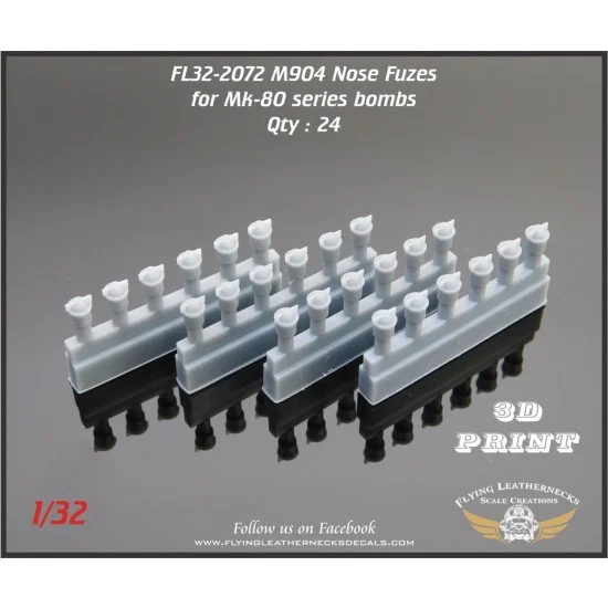 Flying Leathernecks FL32-2072 1/32 M904 Nose Fuzes for Mk-80 series Bombs (24)