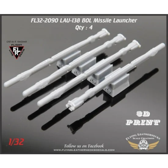 Flying Leathernecks FL32-2090 1/32 LAU-138 BOL Missile Launcher (4pcs)