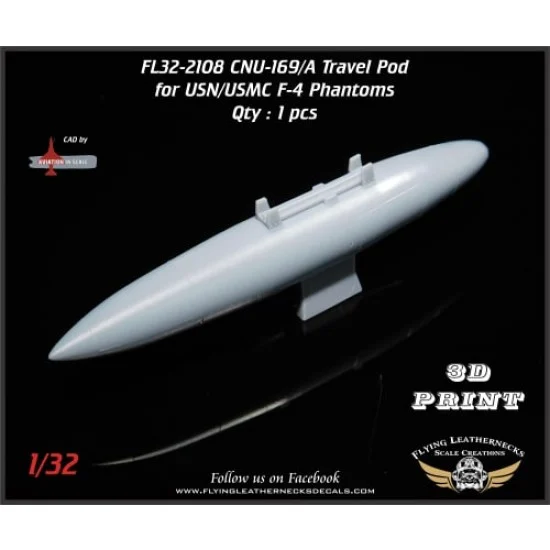 Flying Leathernecks FL32-2108 1/32 CNU-169/A Travel Pod for USN/USMC F-4 Phantoms
