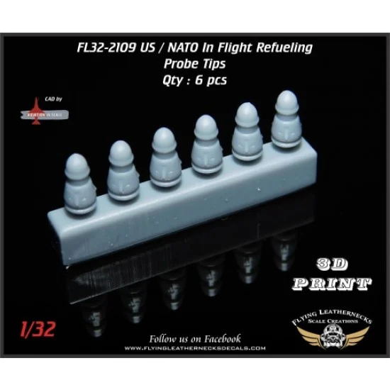 Flying Leathernecks FL32-2109 1/32 US / NATO In Flight Refueling Probe Tips