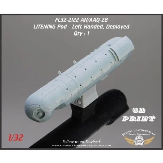 Flying Leathernecks FL32-2122 1/32 AN/AAQ-28 LITENING Pod - Left, Deployed
