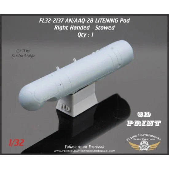 Flying Leathernecks FL32-2137 1/32 AN/AAQ-28 LITENING Pod - Right, Stowed