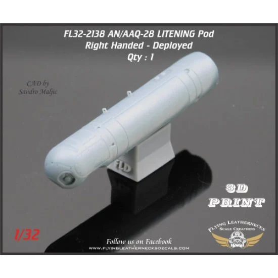 Flying Leathernecks FL32-2138 1/32 AN/AAQ-28 LITENING Pod - Right, Deployed