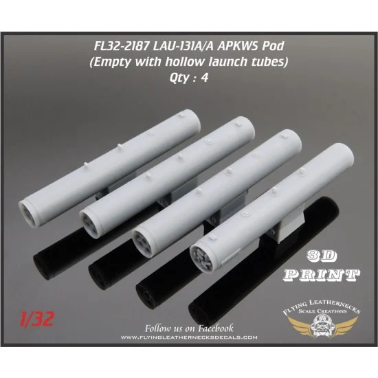 Flying Leathernecks FL32-2187 1/32 LAU-131A/A 2.75'' APKWS Pod (Empty)