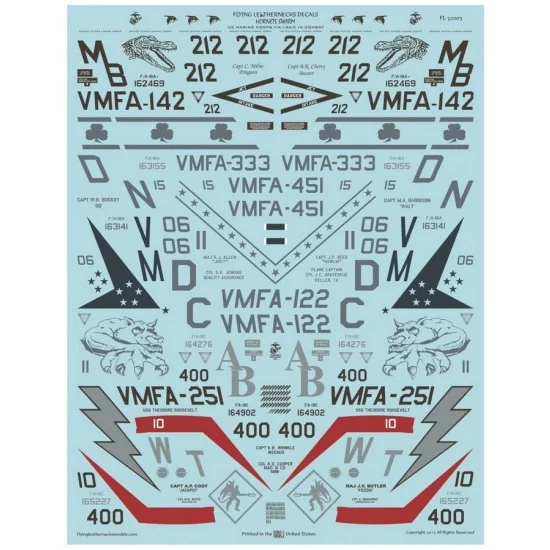 Flying Leathernecks FL32003 1/32 F/A-18A/C Hornets Swarm Decal