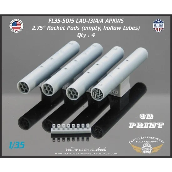 Flying Leathernecks FL35-5015 1/35 LAU-131A/A APKWS Pods (Empty)