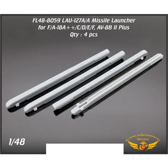 Flying Leathernecks FL48-8059 1/48 LAU-127A/A Missile Launcher for AIM-9M/X, AIM-120 (4pcs)
