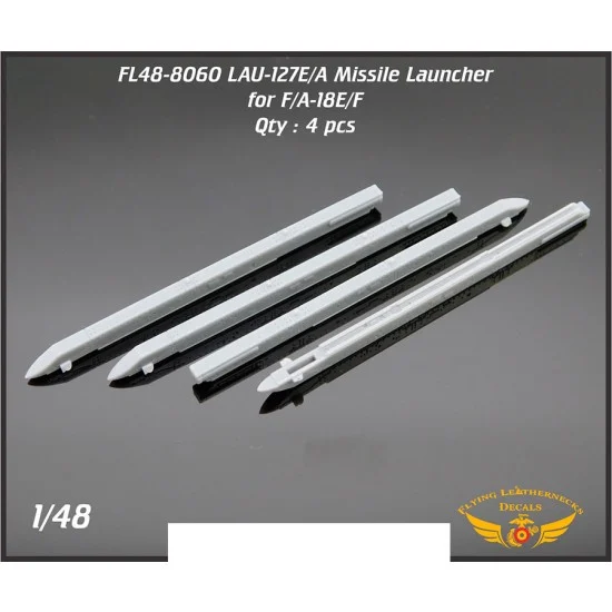 Flying Leathernecks FL48-8060 1/48 LAU-127B/A Missile Launcher for AIM-9M/X, AIM-120 (4pcs)