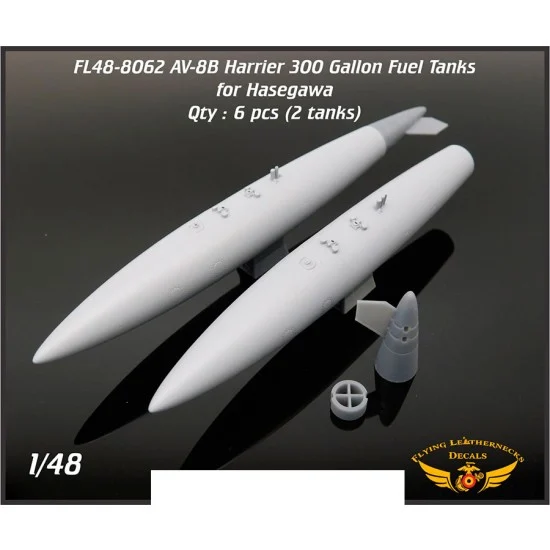 Flying Leathernecks FL48-8062 1/48 AV-8B AERO-1D 300 Gallon Fuel Tank (2 tanks)