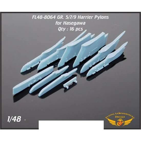 Flying Leathernecks FL48-8064 1/48 Harrier GR.5/7/9 Weapons Pylons for Hasegawa kits