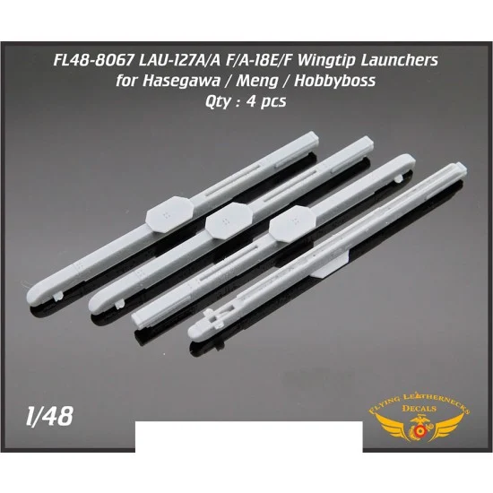 Flying Leathernecks FL48-8067 1/48 LAU-127A/A Wingtip Launcher for Hasegawa/Meng F/A-18E/F (4pcs)