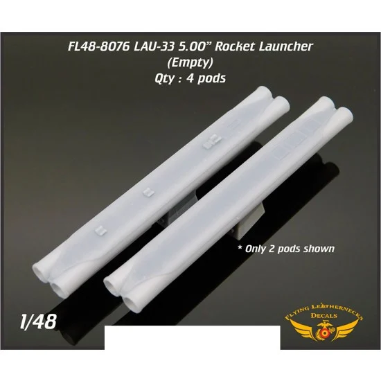 Flying Leathernecks FL48-8076 1/48 LAU-33 Dual 5.00" Rocket Launcher (Empty)