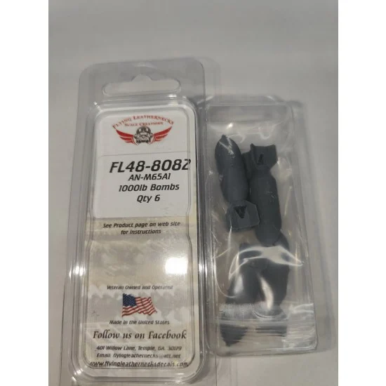 Flying Leathernecks FL48-8082 1/48 M65 1000lb Bomb (6pcs)
