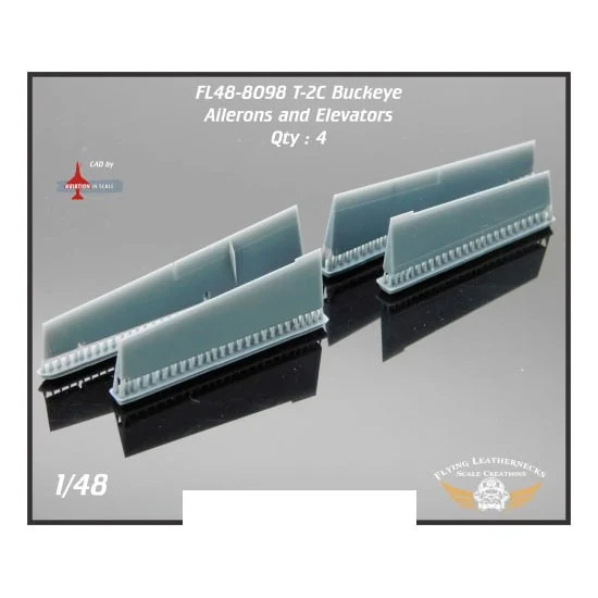Flying Leathernecks FL48-8098 1/48 T-2 Buckeye Ailerons and Elevators for Special Hobby kit