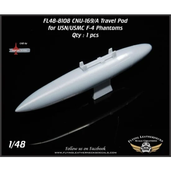 Flying Leathernecks FL48-8108 1/48 CNU-169/A Travel Pod for USN/USMC F-4 Phantoms