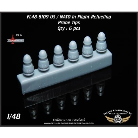 Flying Leathernecks FL48-8109 1/48 US / NATO In Flight Refueling Probe Tips