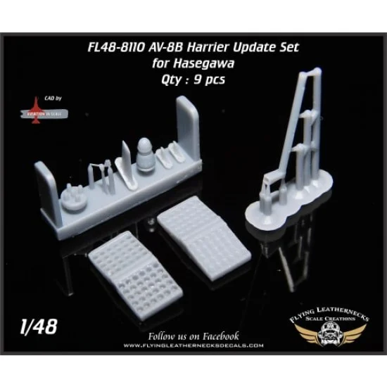 Flying Leathernecks FL48-8110 1/48 AV-8B Harrier Detail Set for Hasegawa kits