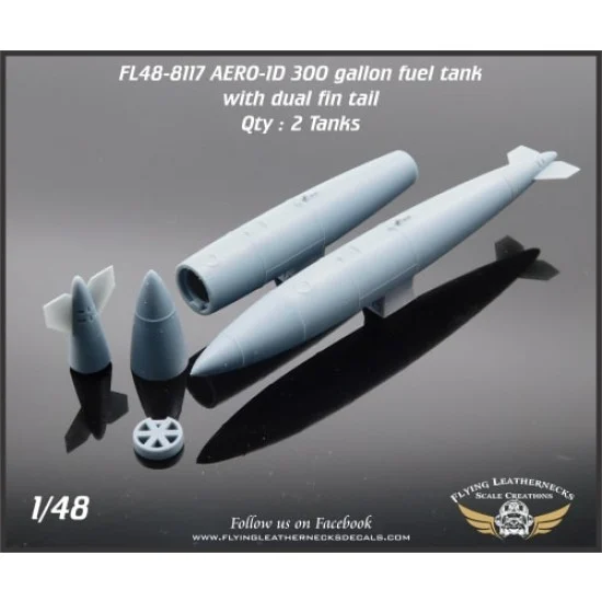 Flying Leathernecks FL48-8117 1/48 AERO-1D 300gal Fuel Tank with Dual Fin Tail for A-4