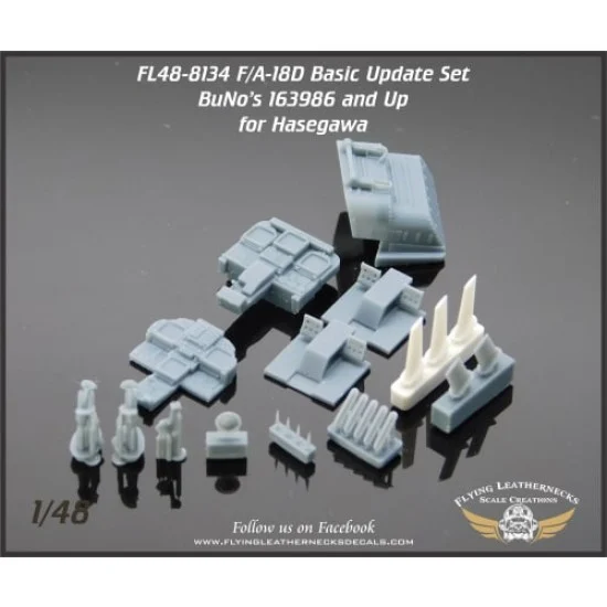 Flying Leathernecks FL48-8134 1/48 F/A-18D Basic Cockpit Update - BuNo 163986 and Up for Hasegawa